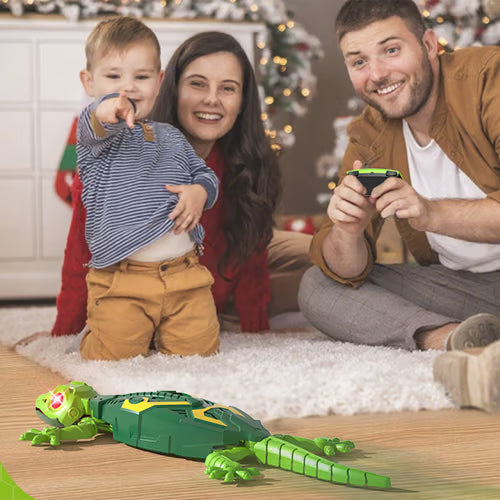 🦎 Juguete de lagarto eléctrico con ojos LED luminosos